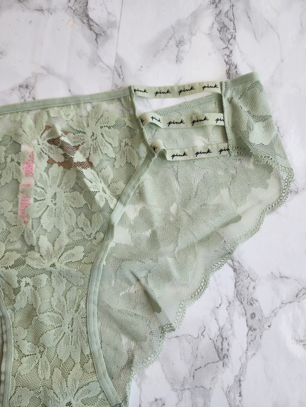 Victoria's Secret PINK Logo Strappy Cheekster Panties XL NWT - Picture 2 of 7